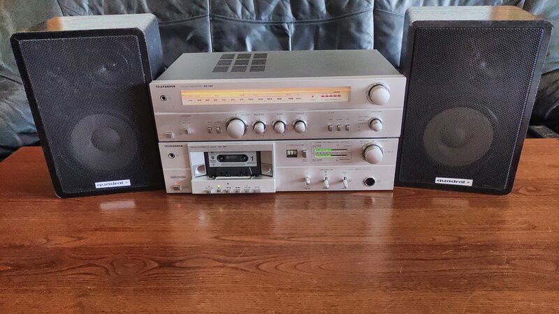 Vand Telefunken receiver RR100+ cass.deck RC-100 + boxe QUADRAL SM90III.